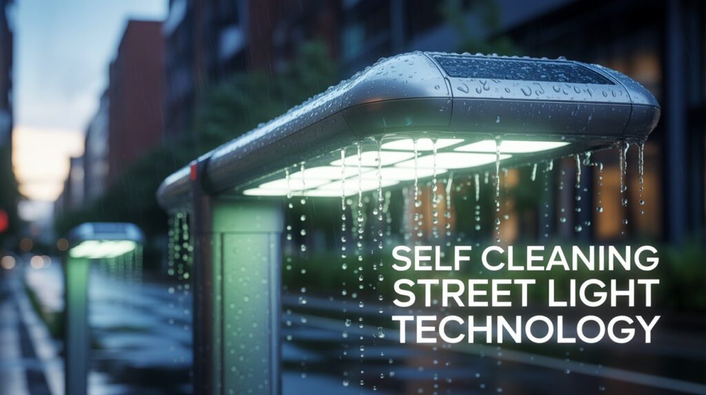 self cleaning street light palm oil