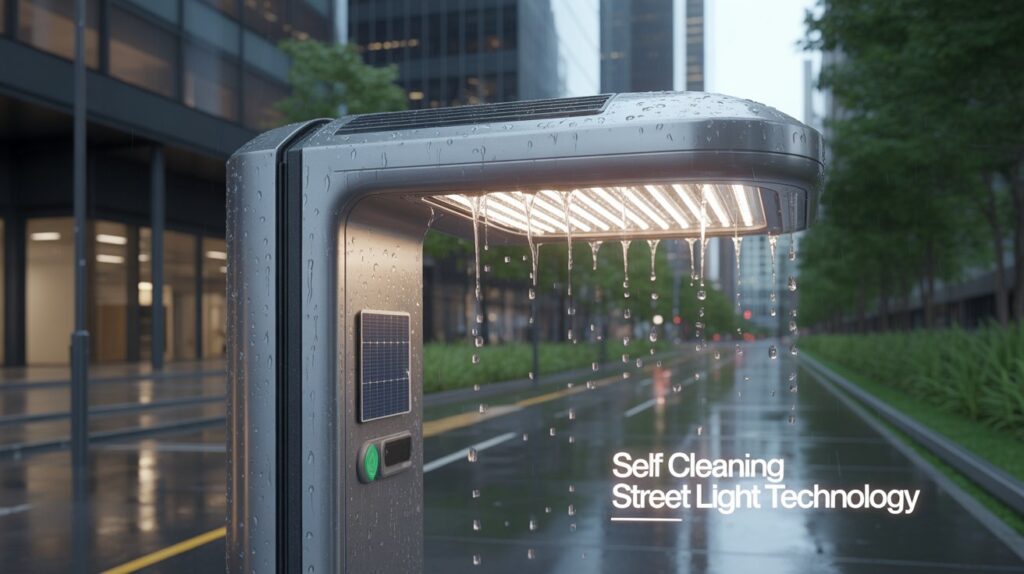 self cleaning street light palm oil