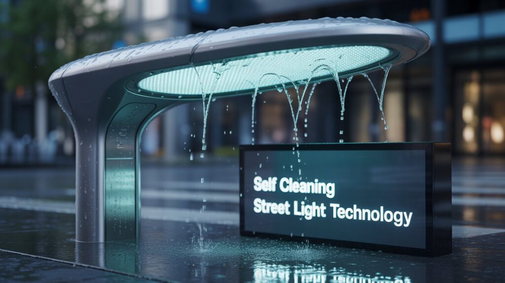 self cleaning street light palm oil