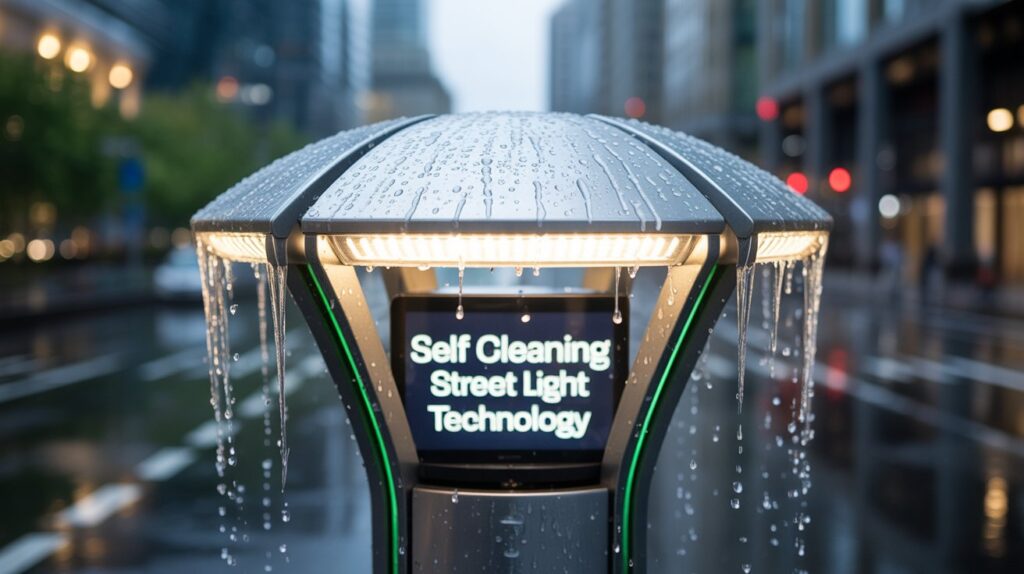 self cleaning street light palm oil