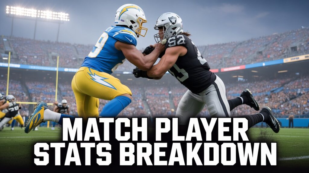 Los Angeles Chargers vs Las Vegas Raiders Match Player Stats