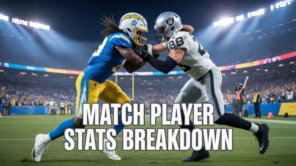 Los Angeles Chargers vs Las Vegas Raiders Match Player Stats