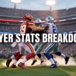 washington commanders vs dallas cowboys match player stats