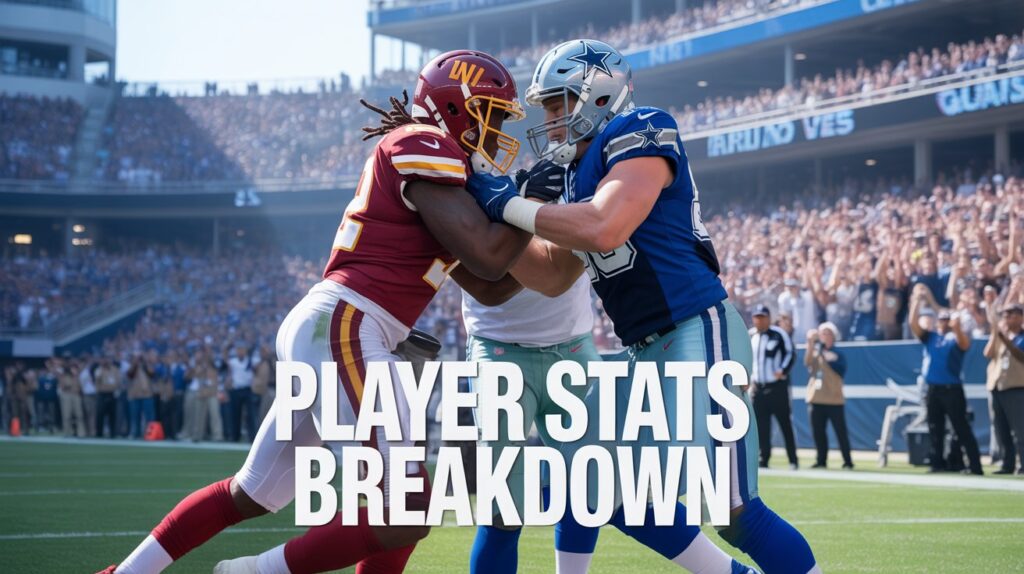 washington commanders vs dallas cowboys match player stats