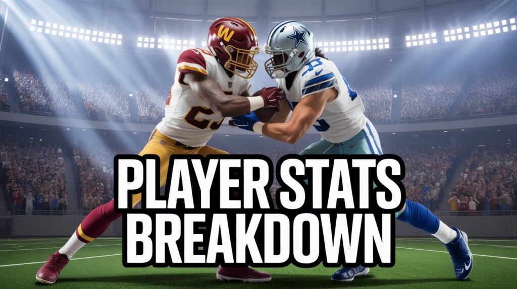 washington commanders vs dallas cowboys match player stats