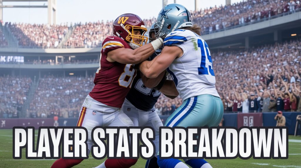 washington commanders vs dallas cowboys match player stats